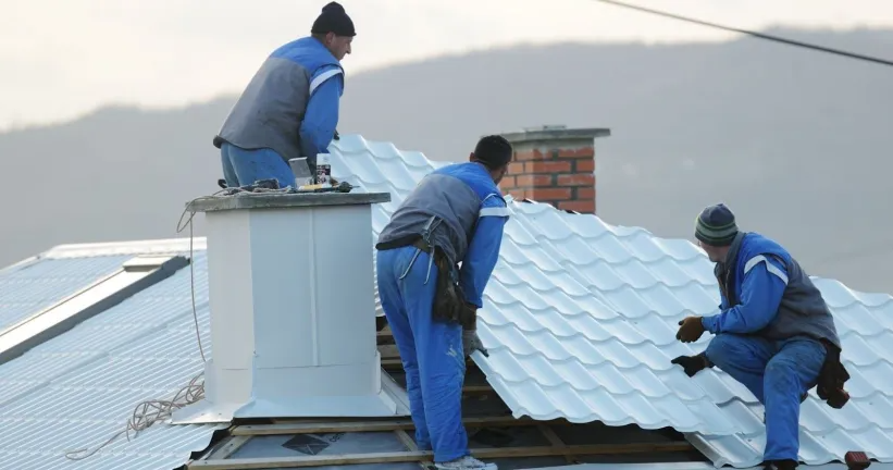 image of a roof installation